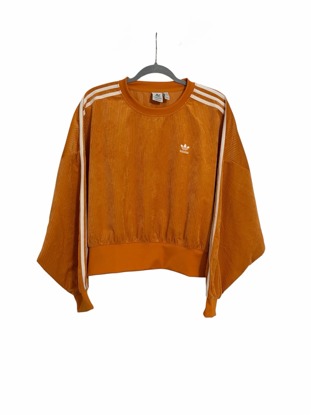 Adidas Originals Corded Velour Rust Colored Women’s Crew Sweatshirt